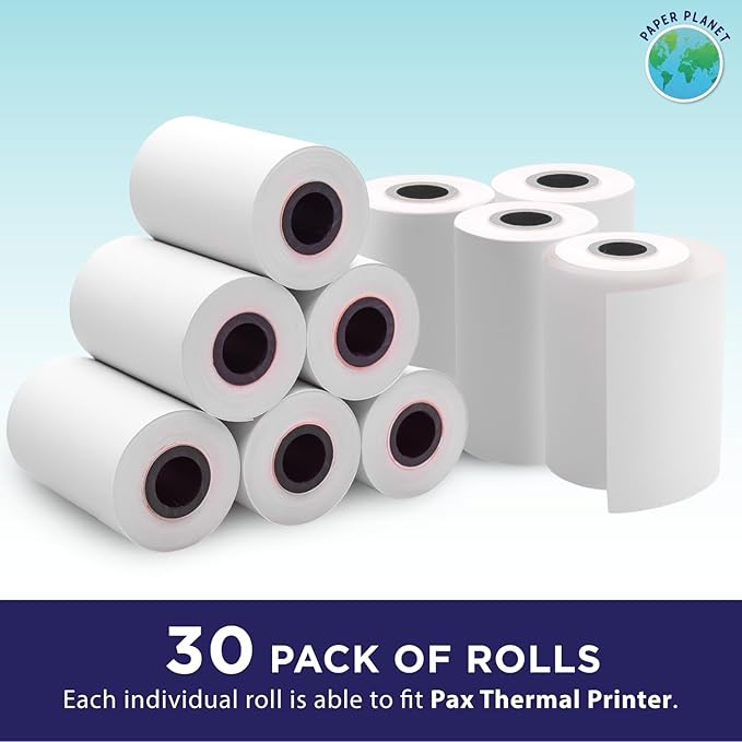 Thermal Paper for Pax Models A920 S920 A800 A930 A910 | 30 Rolls