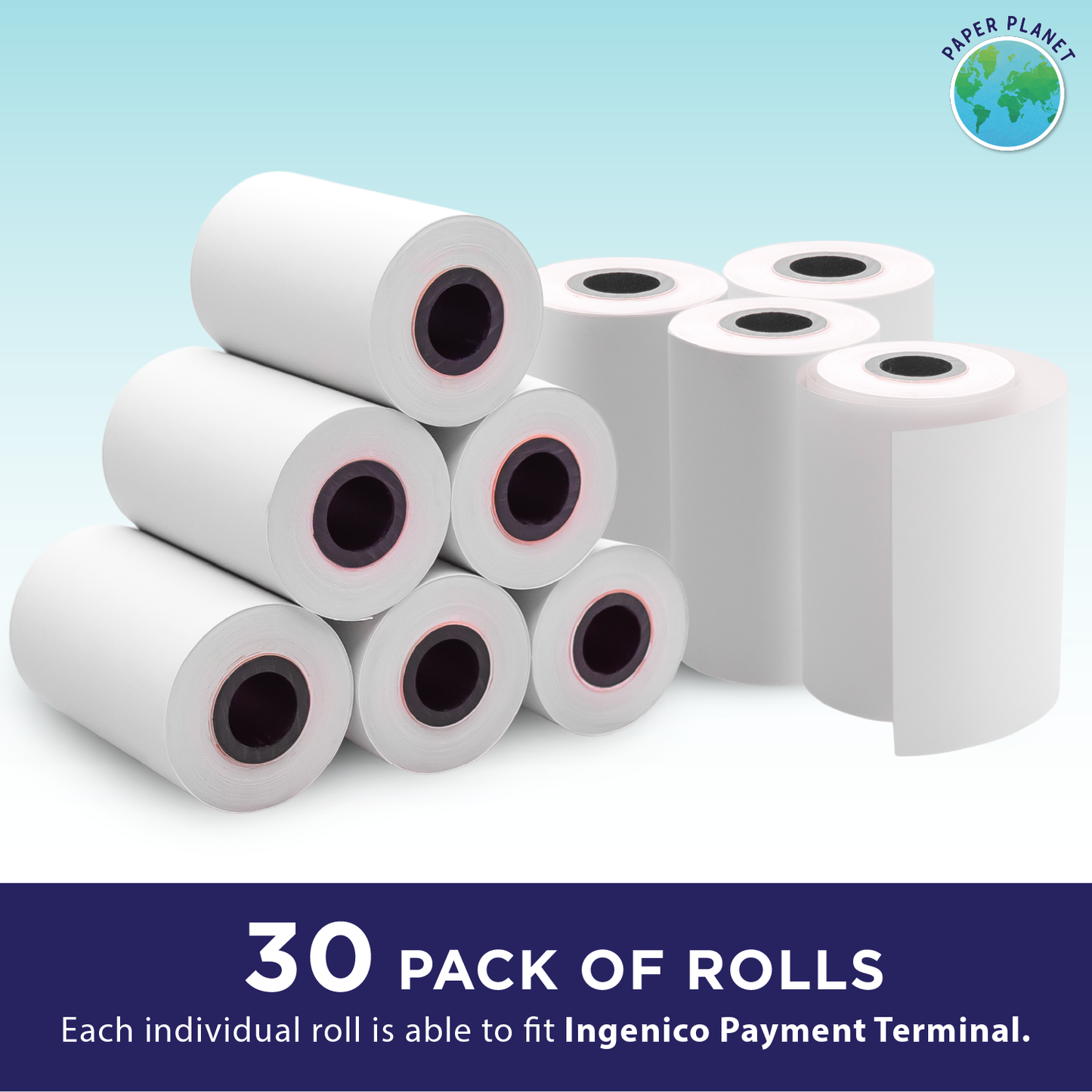 Thermal Paper for Ingenico Move, Desk, Axium, Elite, and More | 30 Rolls