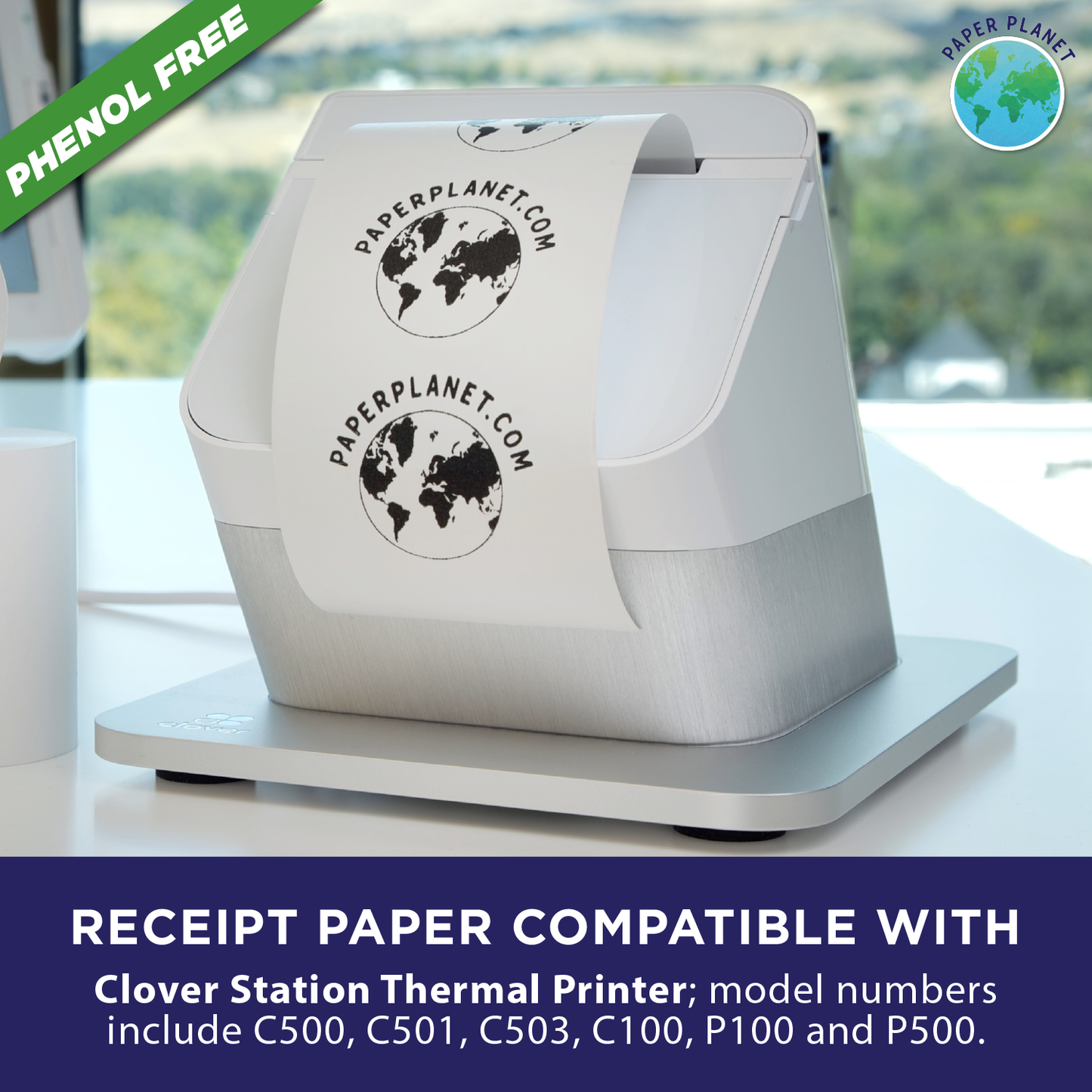 Phenol Free (BPS Free & BPA Free) Thermal Paper for Clover Station | 80 Rolls