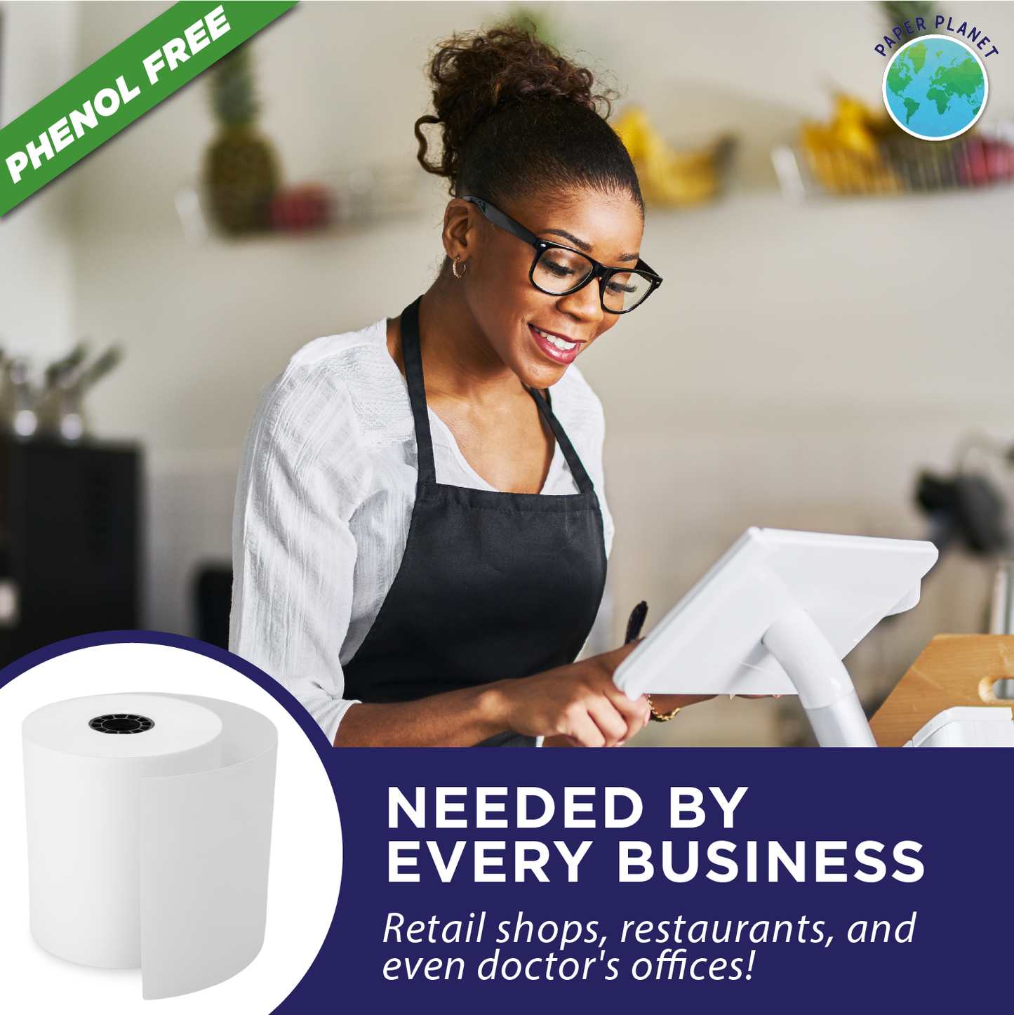 Phenol Free (BPS Free & BPA Free) Thermal Paper for Clover Station | 80 Rolls