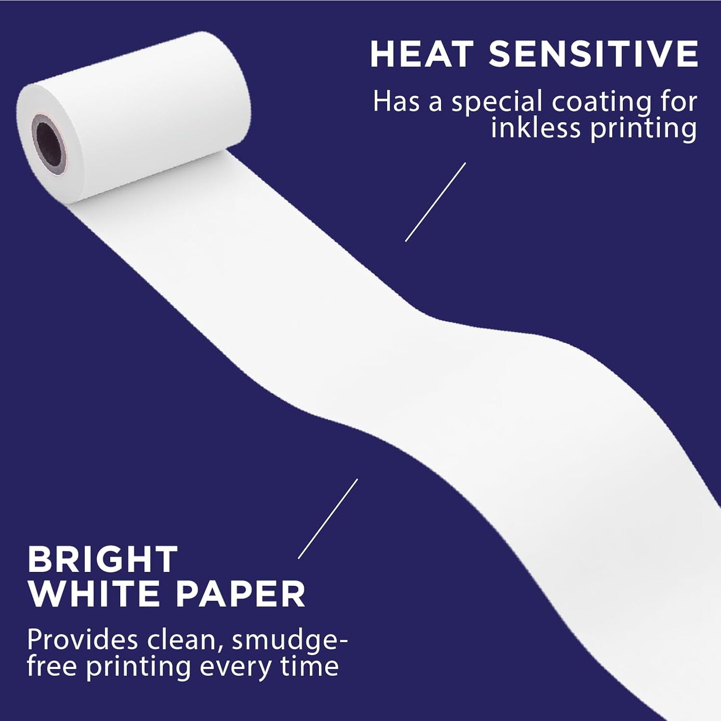 30 rolls Thermal Paper for Dejavoo Terminal P1, P3, P8, QD1, QD2, QD4, Z8, Z9, Z11 by Paper Planet