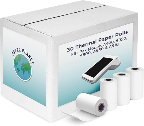 Thermal Paper for Pax Models A920 S920 A800 A930 A910 | 30 Rolls
