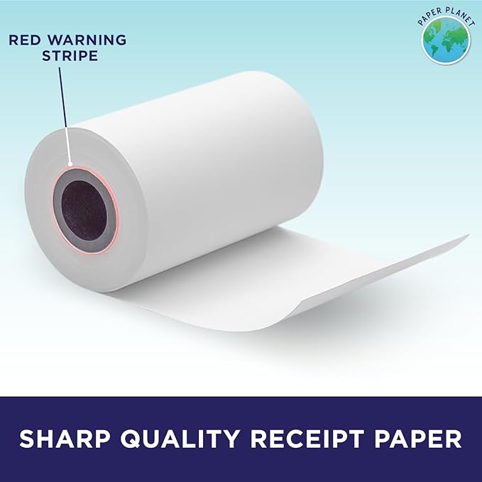 Thermal Paper for Clover Compact Receipt Printer by Paper Planet | Credit Card Machine Receipt Paper for Clover Compact Payment Terminal | 30 Rolls