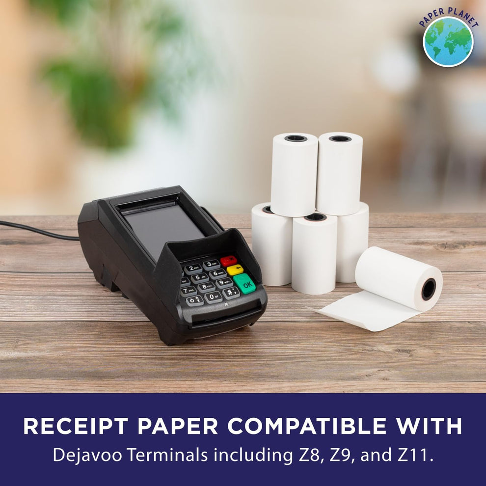 Terminal Paper Thermal Paper for Dejavoo P1, P3, P8, QD1, QD2, QD4, Z8, Z9, Z11 ...