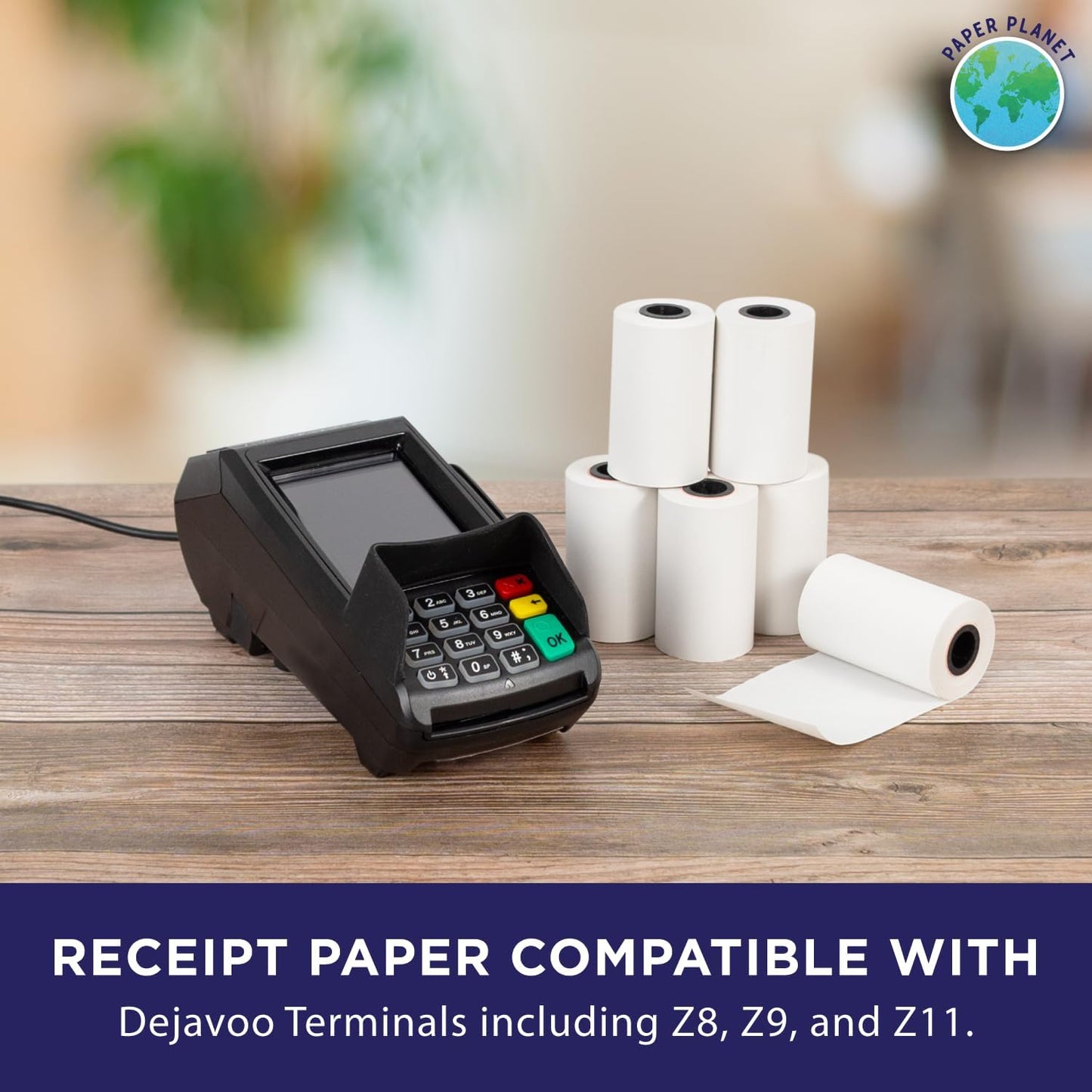 30 rolls Thermal Paper for Dejavoo Terminal P1, P3, P8, QD1, QD2, QD4, Z8, Z9, Z11 by Paper Planet