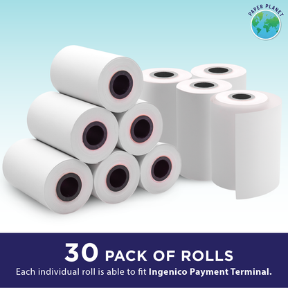 Thermal Paper for Ingenico Move, Desk, Axium, Elite, and More | 30 Rolls