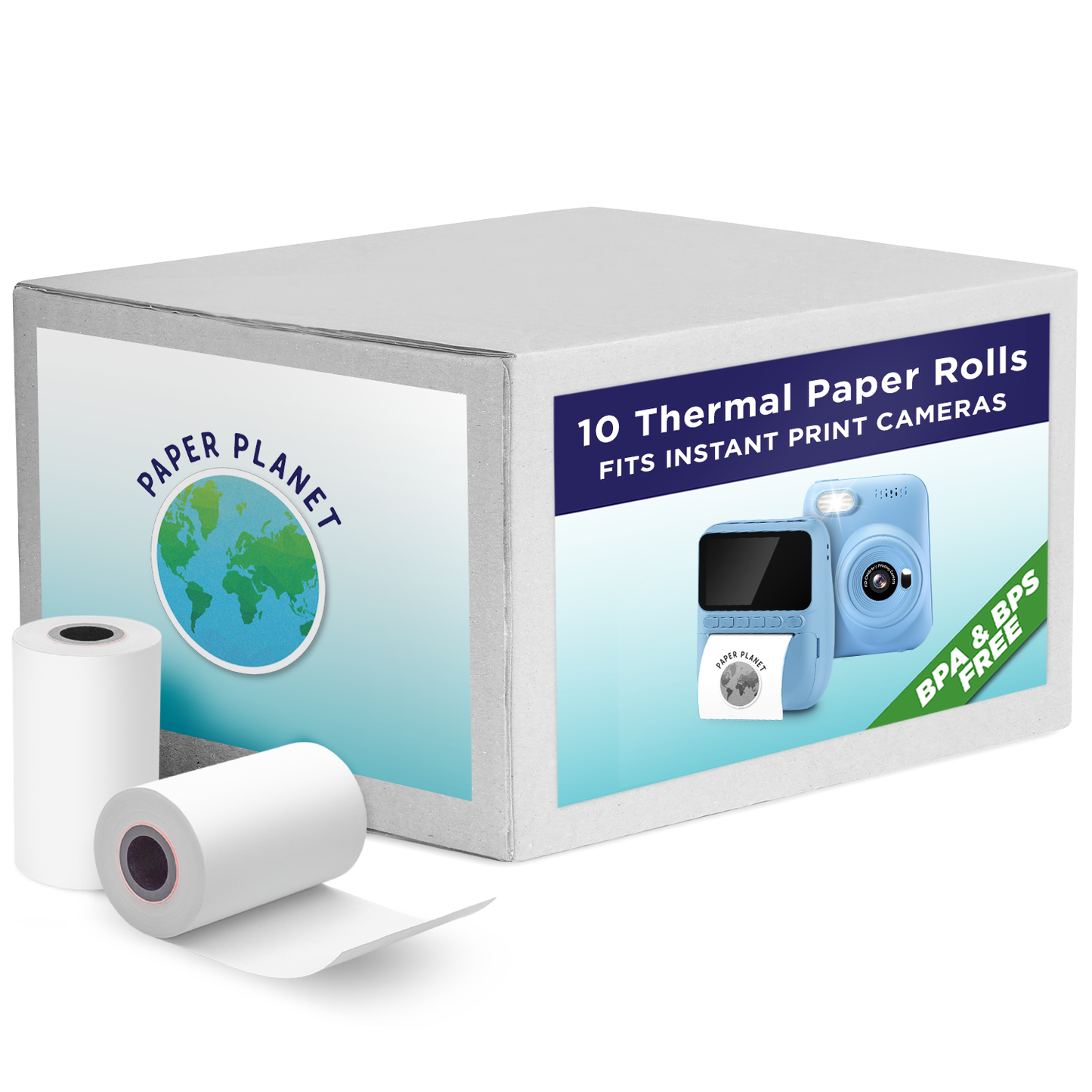 Phenol Free Thermal Paper for Instant Camera Printers | 10 Rolls | BPS & BPA Free