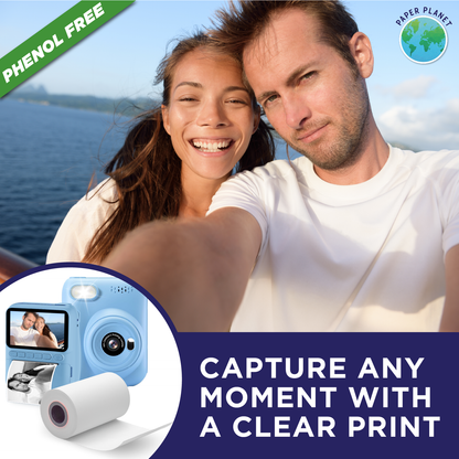 Phenol-Free Thermal Paper for Instant Camera Printers | 10 Rolls | BPS & BPA Free
