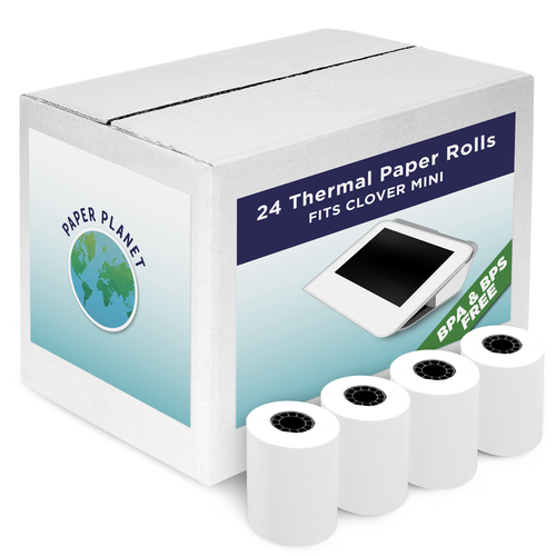 24 Phenol Free (BPS Free & BPA Free) Thermal Rolls fits Clover Mini