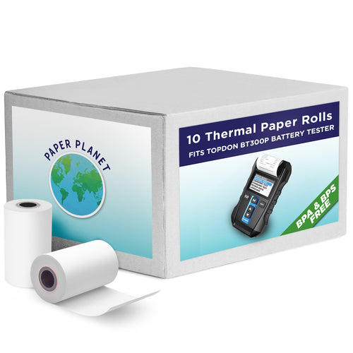 Phenol Free Thermal Paper for TOPDON BT300P Battery Tester w/ Printer | 10 Rolls | BPS & BPA Free