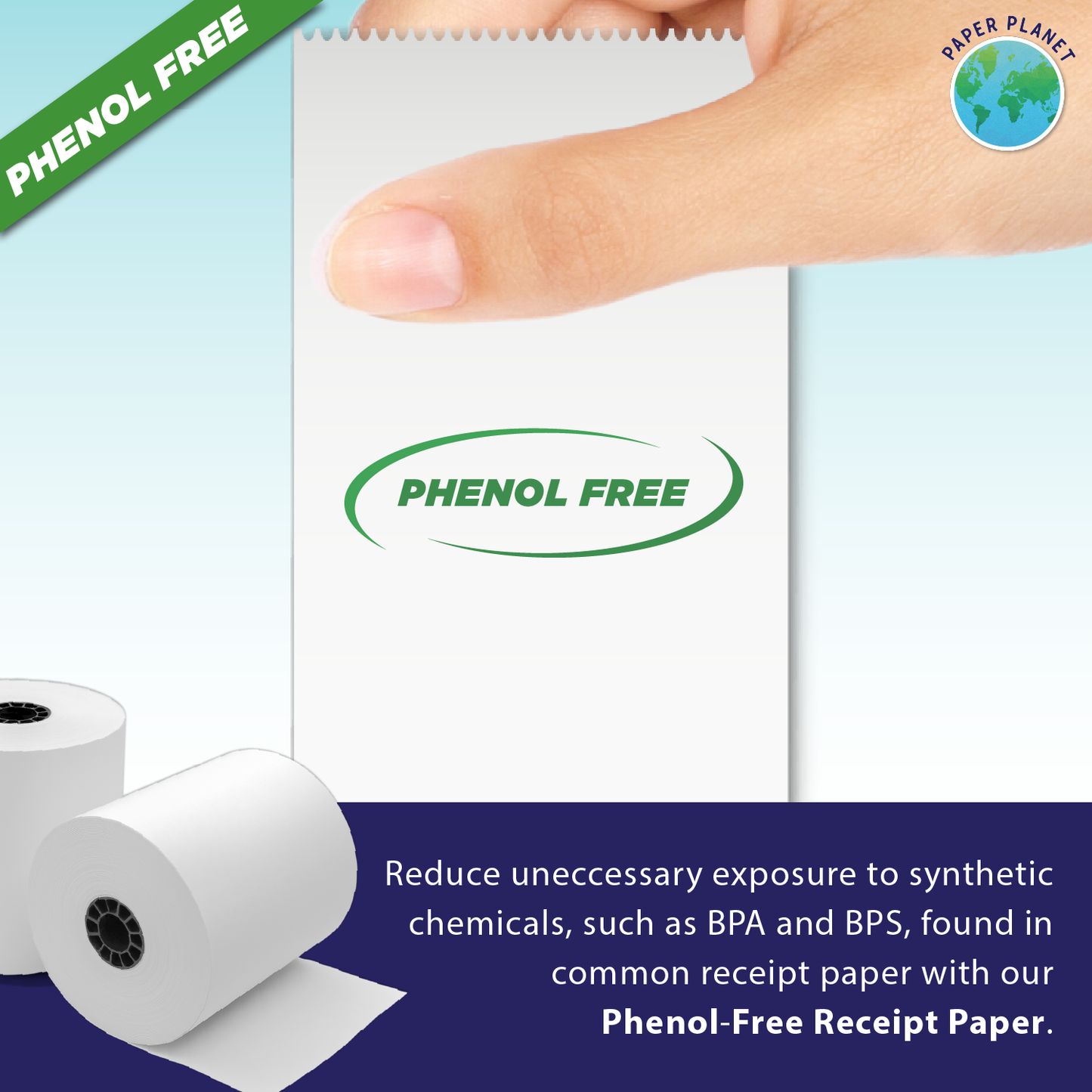 20 Phenol Free (BPS Free & BPA Free) Thermal Rolls fits Clover Station