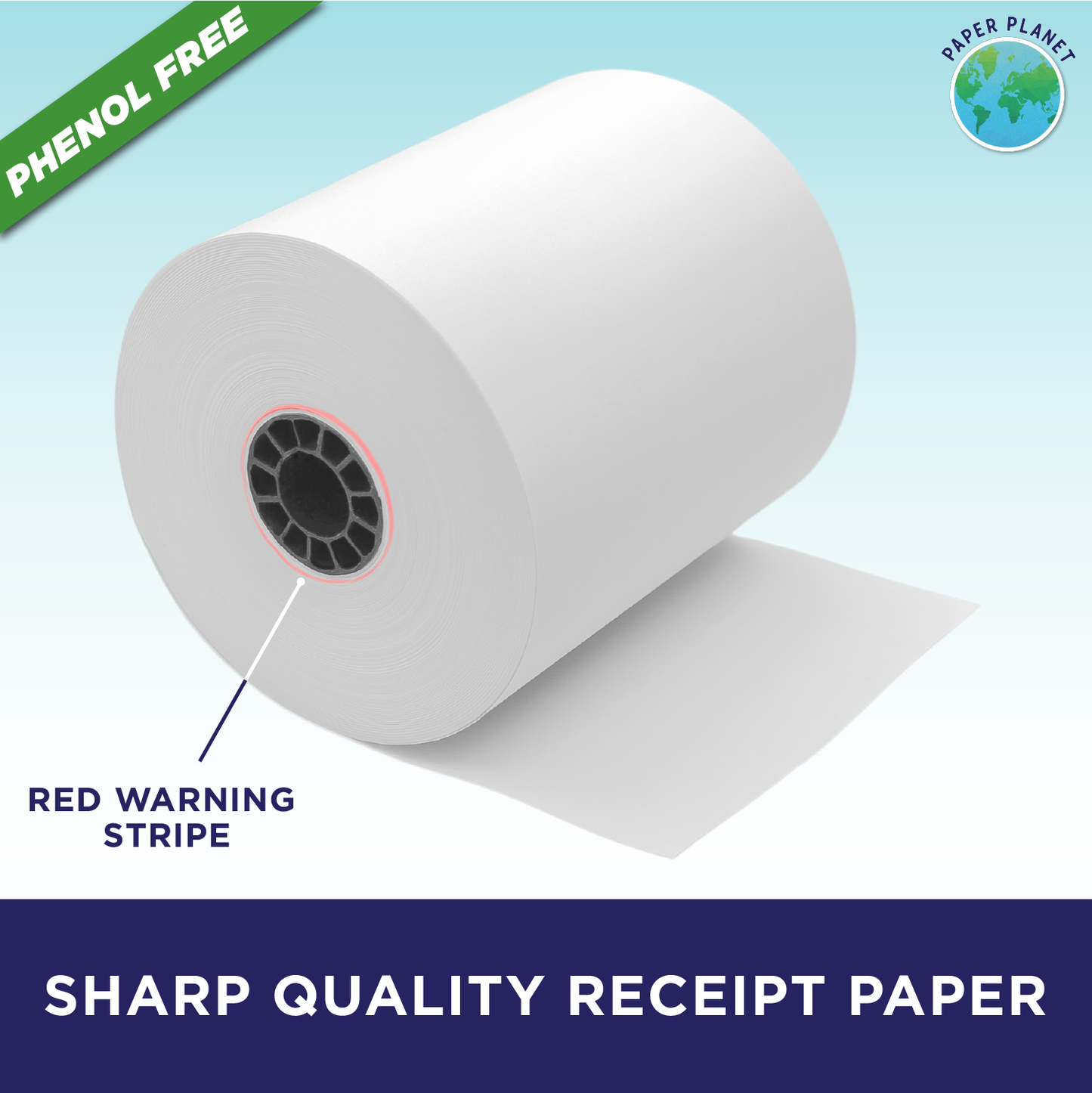 20 Phenol Free (BPS Free & BPA Free) Thermal Rolls fits Square Register