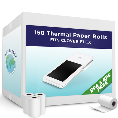 Phenol-Free Thermal Paper for Clover Flex | 150 Rolls | BPS Free & BPA Free