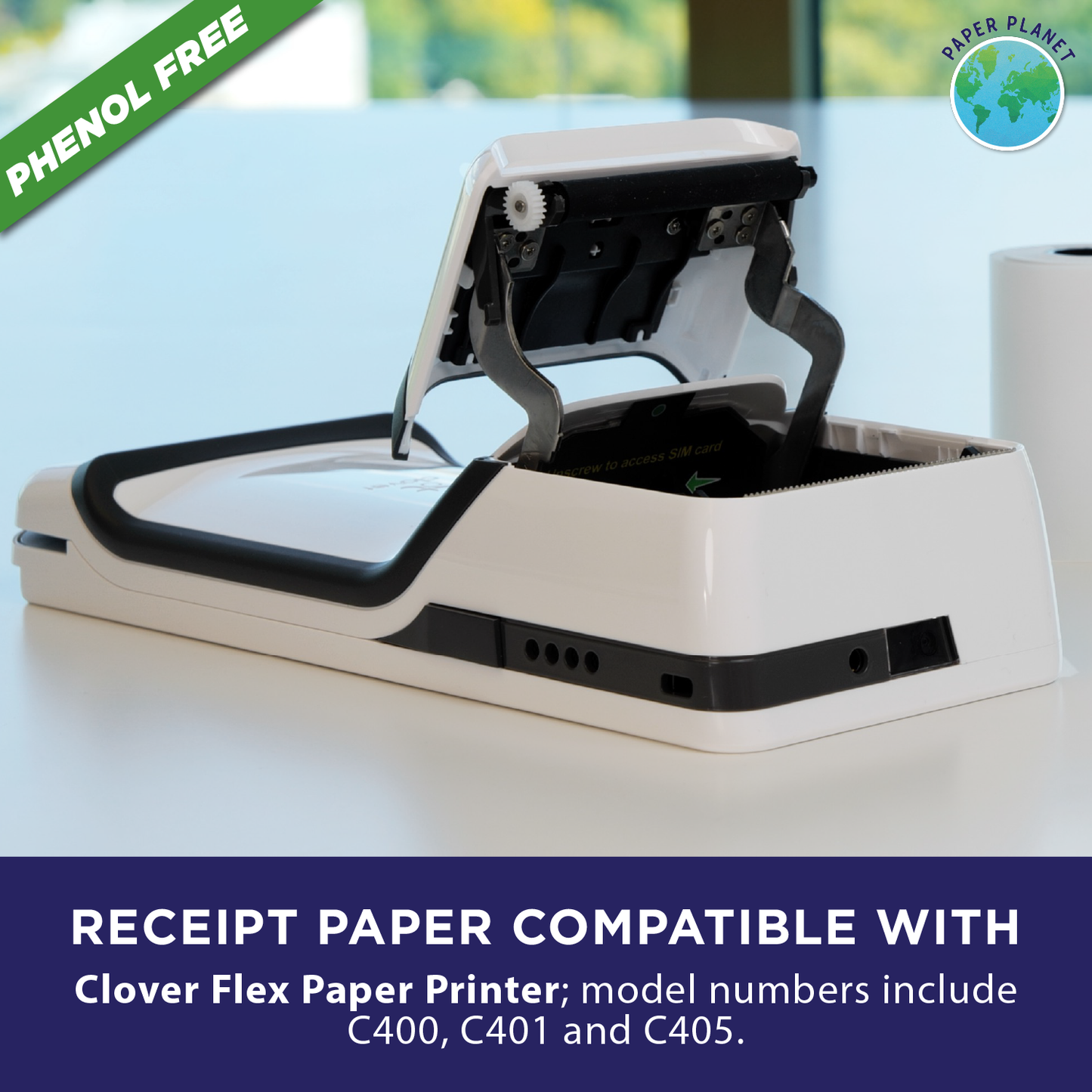 Phenol Free (BPS Free & BPA Free) Thermal Paper for Clover Flex | 150 Rolls