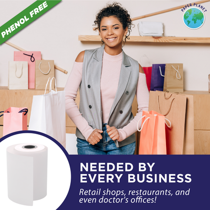 Phenol-Free Thermal Paper for Clover Flex | 150 Rolls | BPS Free & BPA Free