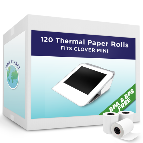 Phenol Free (BPS Free & BPA Free) Thermal Paper for Clover Mini | 120 Rolls
