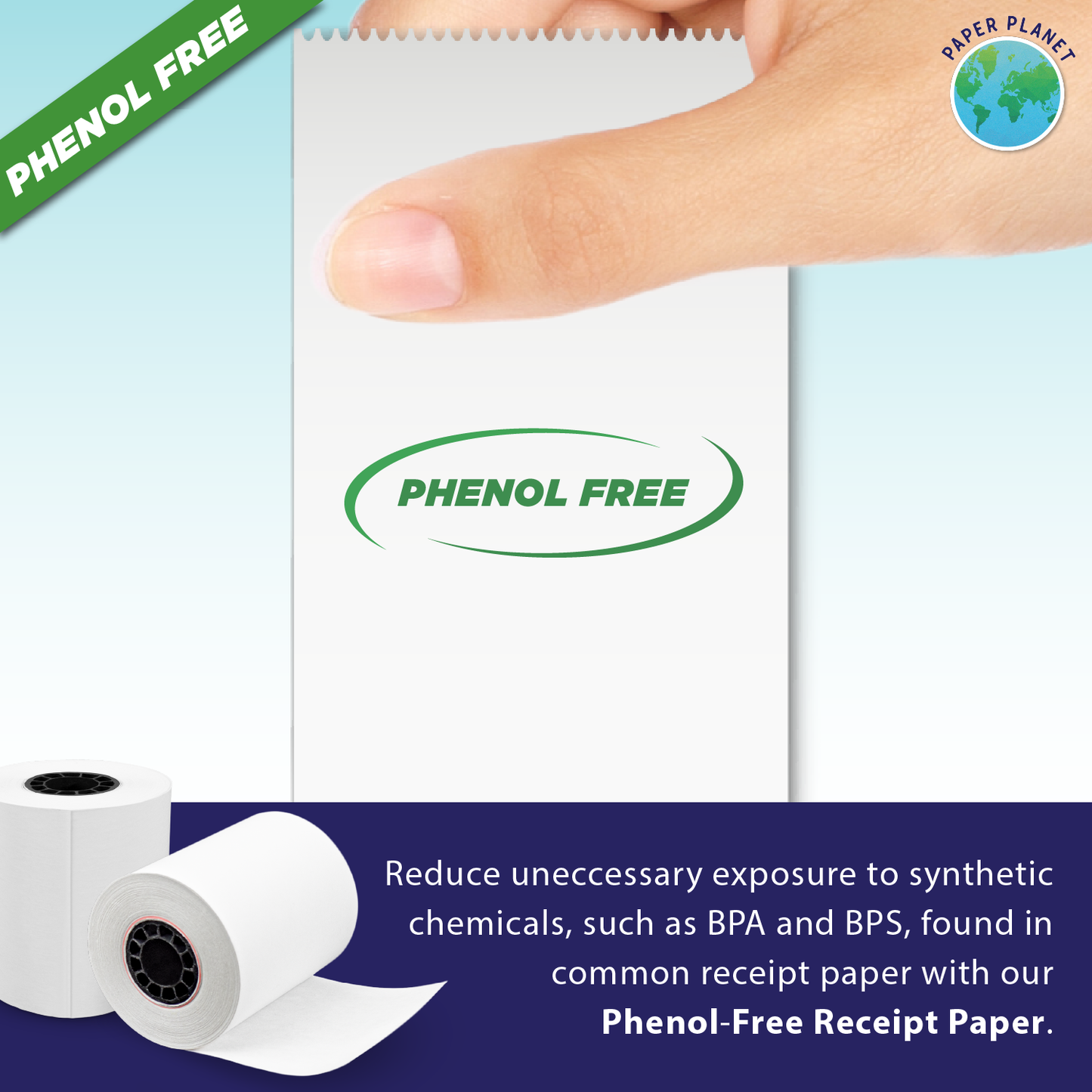 Phenol Free (BPS Free & BPA Free) Thermal Paper for Clover Mini | 120 Rolls