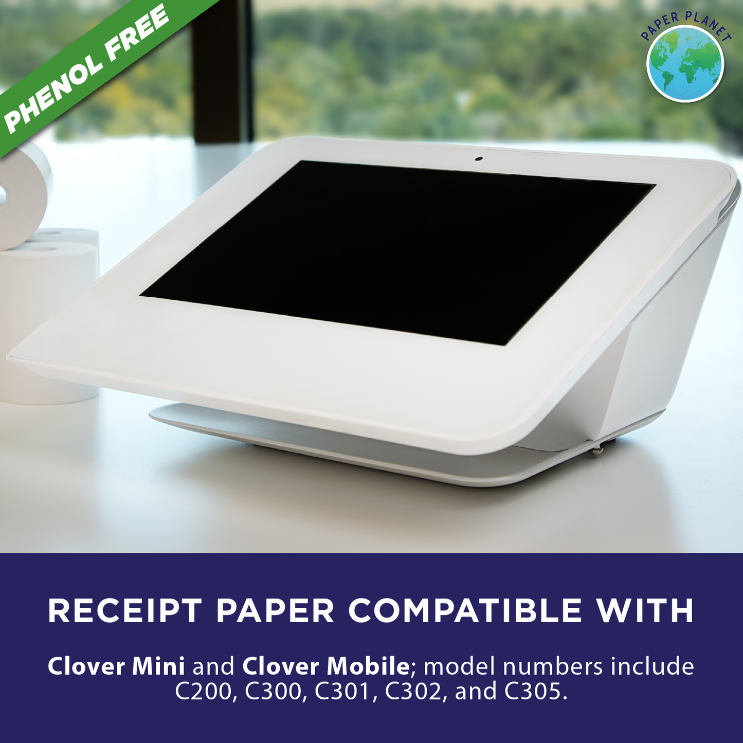 Phenol Free (BPS Free & BPA Free) Thermal Paper for Clover Mini | 120 Rolls