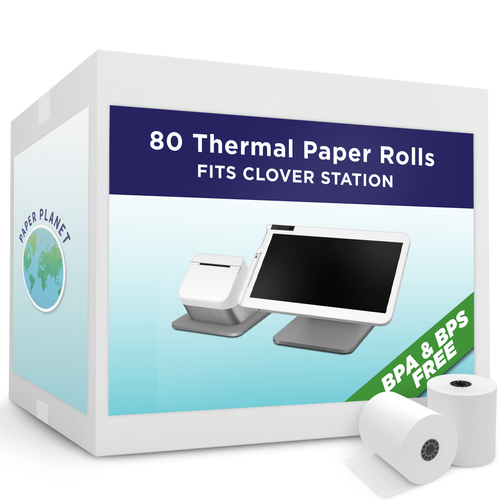 Phenol Free (BPS Free & BPA Free) Thermal Paper for Clover Station | 80 Rolls